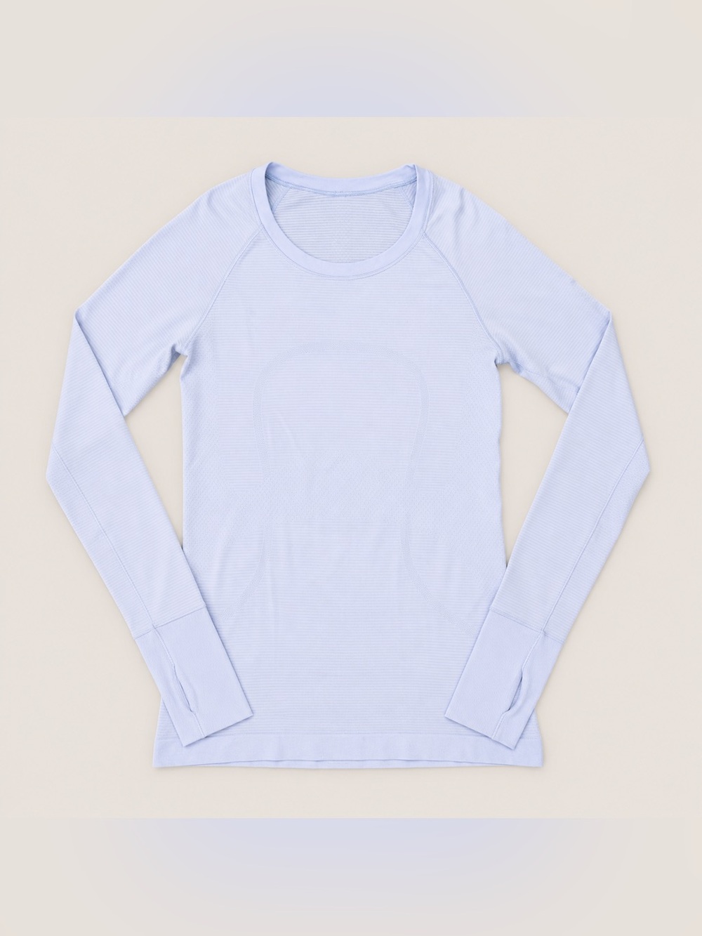 Lululemon Swiftly Tech Long Sleeve Shirt Women’s Size 4 Light Blue Thumbholes